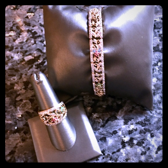 Delicate Flower Bracelet & Ring Set!! - SOLD!!! - Picture 1 of 3